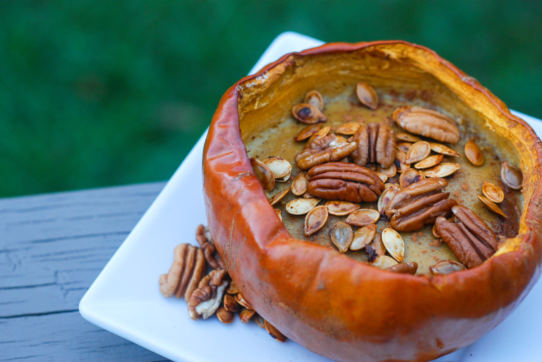 Pumpkin Custard in a Pumpkin